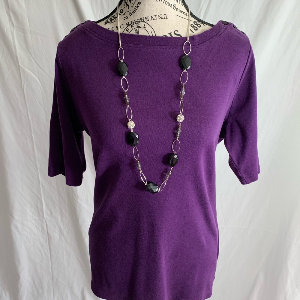 Jones New York  Sports Rich Royal Purple Top.